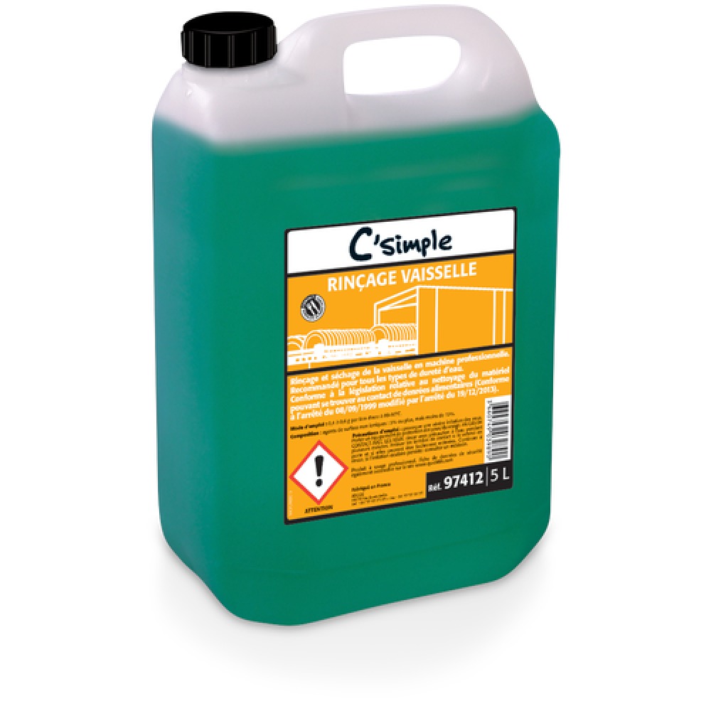 CSIMPLE RINCAGE VAISSELLE 5L ( CARTON DE 4 BIDON DE 5L) , ( 97412)