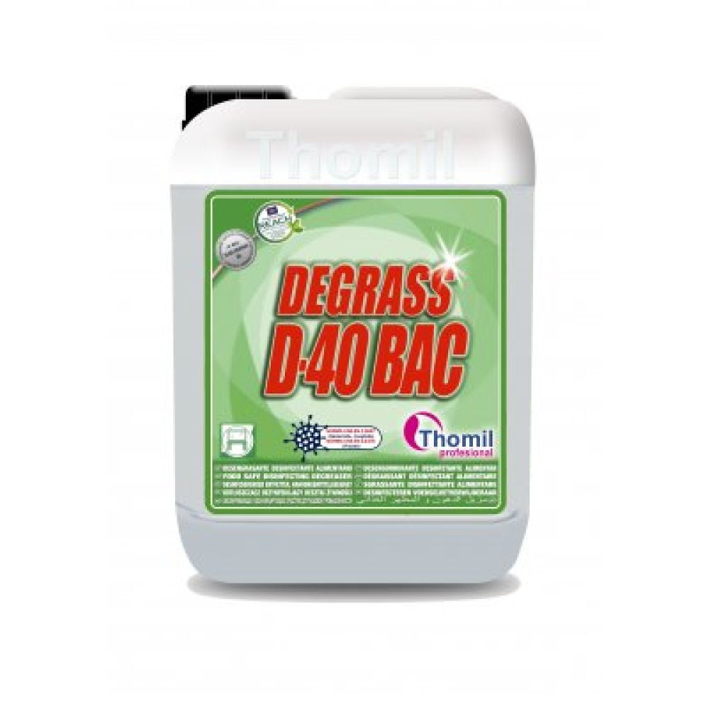 DEGRASS D-40 Bac Dégraissant Désinfectant Industrie Alim. -  10L (LSLG058)